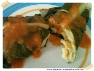 Tamales en hoja de acelga // Swiss chard tamales