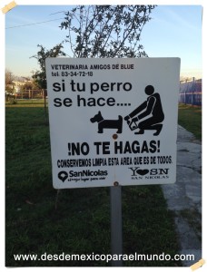 Uno de los letreros del parque // One of the signs at the park